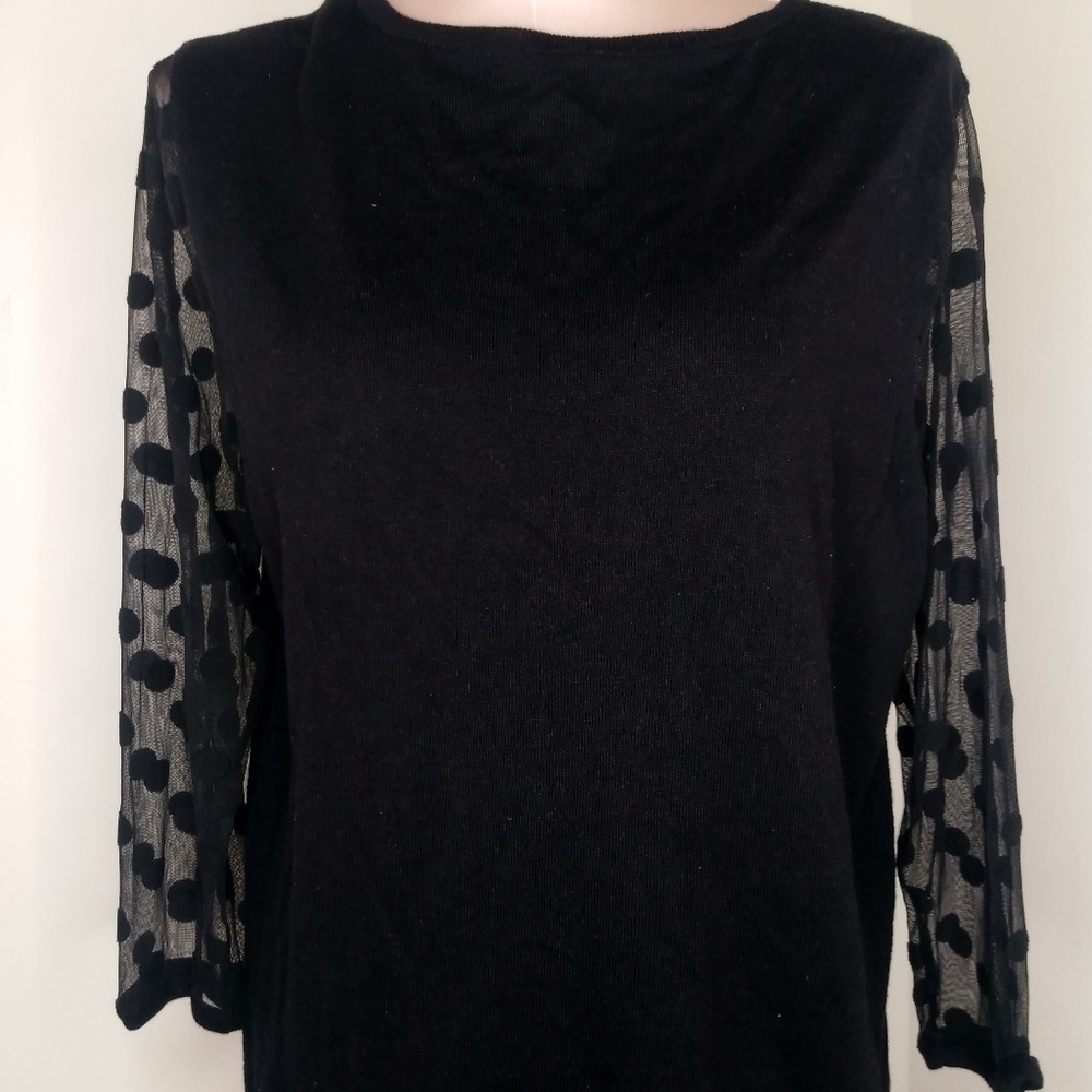 Top Sheer Polka Dots Size 1X